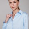 Женская голубая классическая рубашка