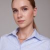 Женская удлинённая рубашка в голубую полоску