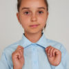 Голубая школьная рубашка для девочки